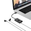 SC2 ārējā daudzfunkcionālā USB-A skaņas karte - melna