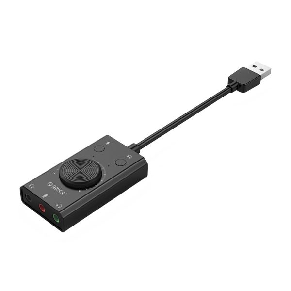 SC2 ārējā daudzfunkcionālā USB-A skaņas karte - melna