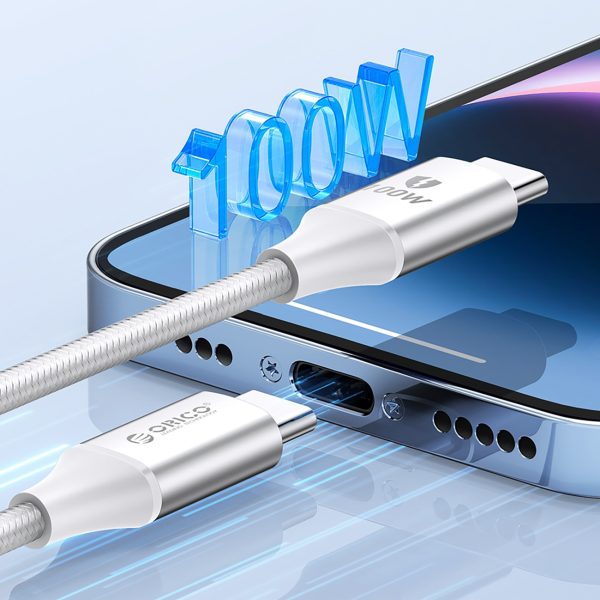 Kabelis CDX 60W 3A barošanas avots USB-C 1m - balts