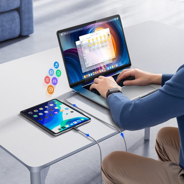 Kabelis CDX 60W 3A barošanas avots USB-C 1m - balts