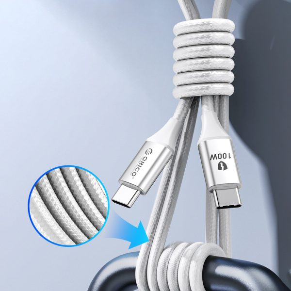 Kabelis CDX 60W 3A barošanas avots USB-C 1m - balts