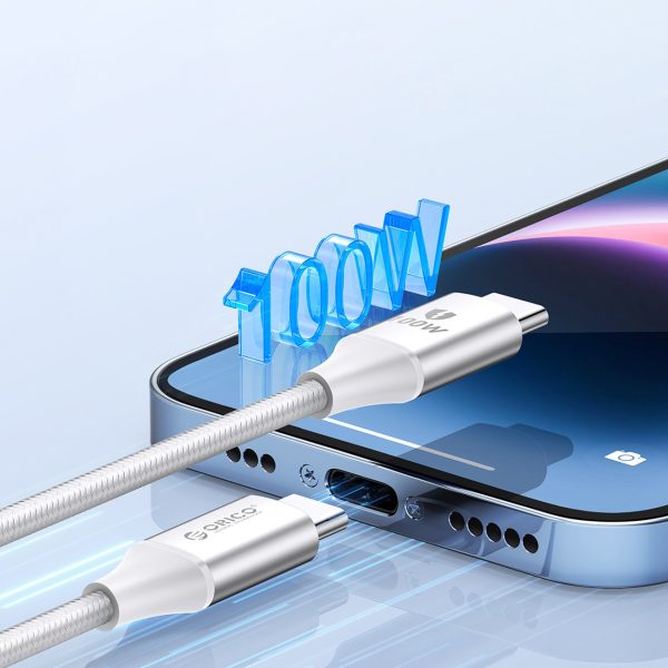 Kabelis CDX 100W 5A barošanas avots USB-C 1m - balts