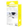 3in1 kabelis Flash Series 3 100W USB-C - 2x USB-C iPhone Lightning 1.5m - melns