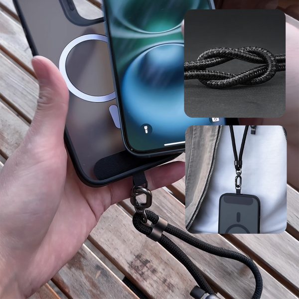 4in1 Kabelis-vads ar aukliņu USB-A / USB-C / iPhone Lightning PD QC 65W 1.5m - melns
