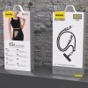 4in1 Kabelis-vads ar aukliņu USB-A / USB-C / iPhone Lightning PD QC 65W 1.5m - melns