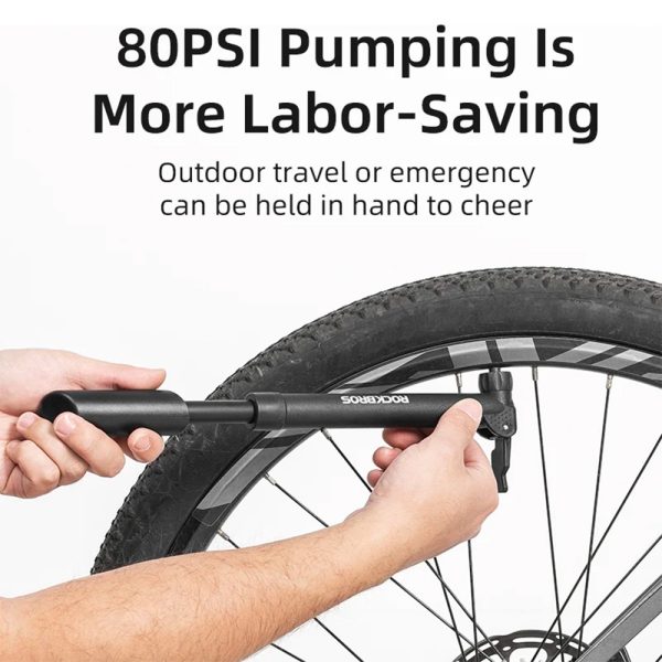 Velosipēda rokas pumpis - melns