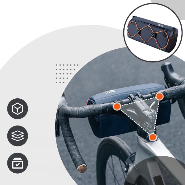 Stūres velosipēda soma 2,2 l - zila