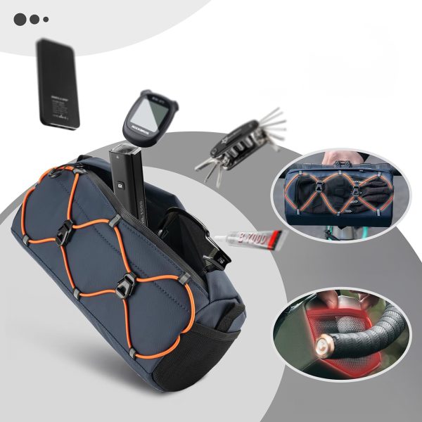 Stūres velosipēda soma 2,2 l - zila