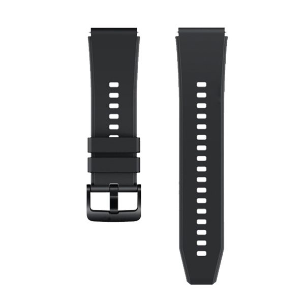 Silikona siksniņa Huawei Watch GT 2/3/4/2 Pro/3 Pro/4 Pro/GT 2e 46mm - melna