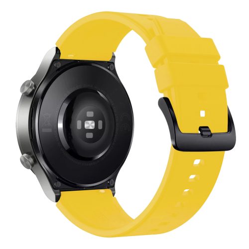 Silikona siksniņa Huawei Watch GT 2/3/4/2 Pro/3 Pro/4 Pro/GT 2e 46mm - dzeltena