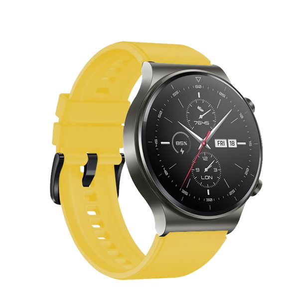 Silikona siksniņa Huawei Watch GT 2/3/4/2 Pro/3 Pro/4 Pro/GT 2e 46mm - dzeltena