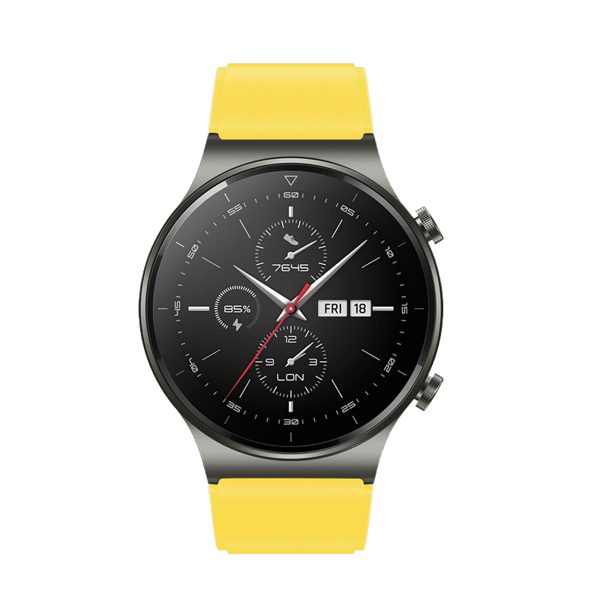 Silikona siksniņa Huawei Watch GT 2/3/4/2 Pro/3 Pro/4 Pro/GT 2e 46mm - dzeltena