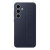 Samsung vertikāli stāvošs maciņš ar turētāju/statīvu priekš Samsung Galaxy S24 FE - tumši zils