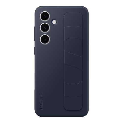 Samsung vertikāli stāvošs maciņš ar turētāju/statīvu priekš Samsung Galaxy S24 FE - tumši zils