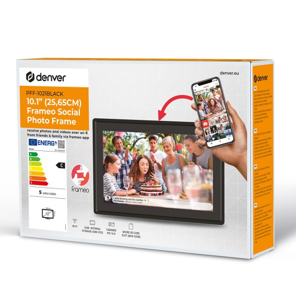 Digitālais foto rāmis PFF-1021B 10.1'' 16GB Wi-Fi microSD - melns