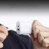 Power Delivery USB-A USB-C 20W sienas lādētājs - balts