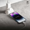 Power Delivery USB-A USB-C 20W sienas lādētājs - balts