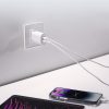 Power Delivery USB-A USB-C 20W sienas lādētājs - balts