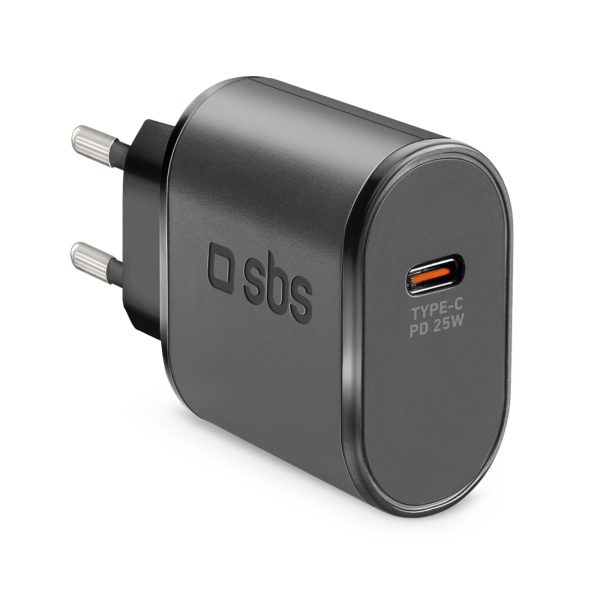 Power Delivery USB-C 25W sienas lādētājs - melns