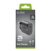 Power Delivery USB-C 25W sienas lādētājs - melns