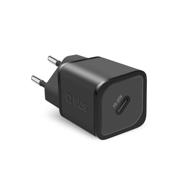 Power Delivery GaN USB-C 20W sienas lādētājs - melns