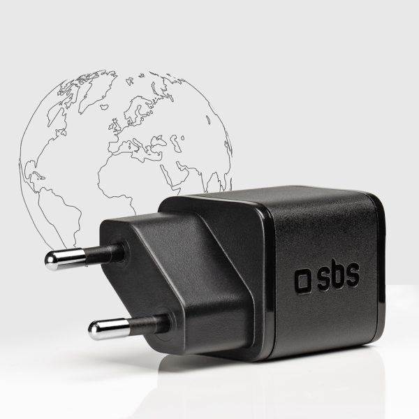 Power Delivery GaN USB-C 20W sienas lādētājs - melns