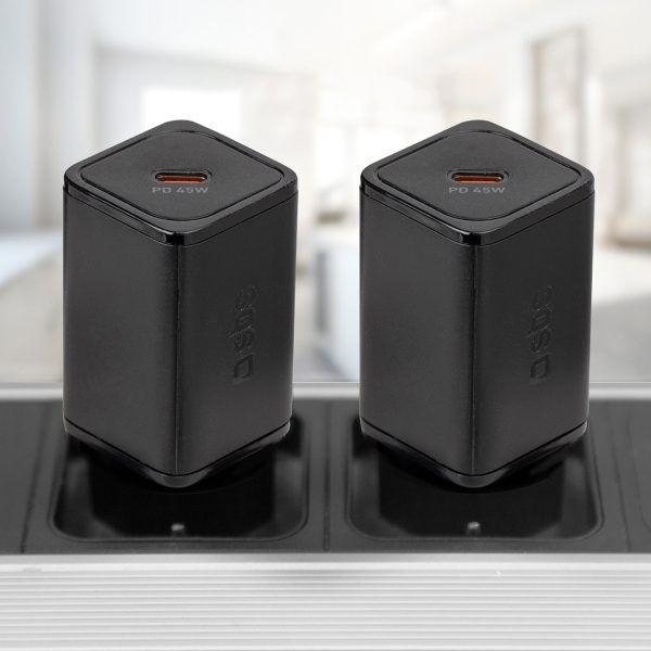 Power Delivery GaN USB-C 45W sienas lādētājs - melns