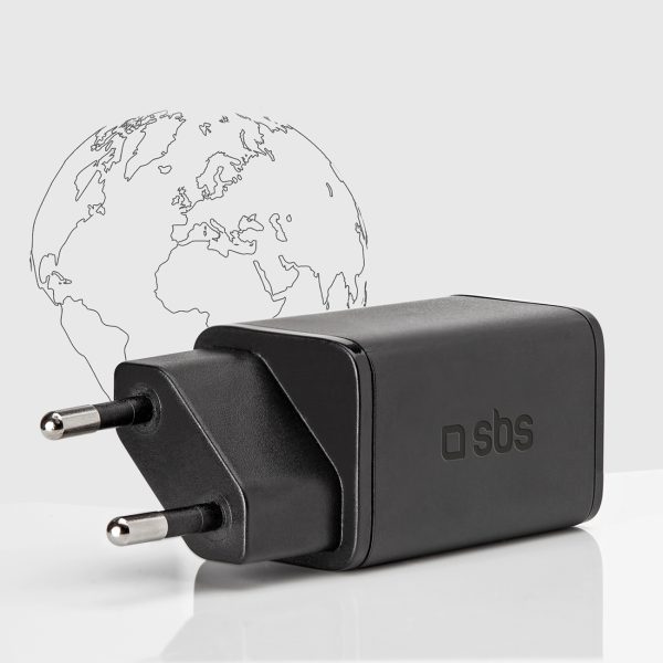 Power Delivery GaN USB-C 45W sienas lādētājs - melns
