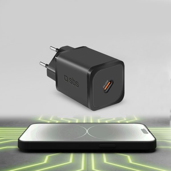 Power Delivery GaN USB-C 45W sienas lādētājs - melns