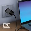 Power Delivery GaN USB-C 45W sienas lādētājs - melns