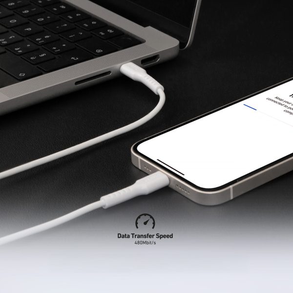 Kabelis USB-C PD 25W 1m - balts