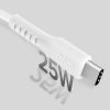 Kabelis USB-C PD 25W 1m - balts