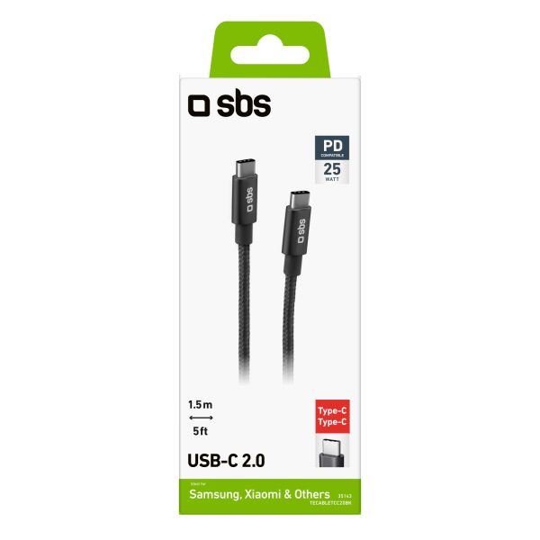 Kabelis USB-C barošanas avots 25W 1,5m - pelēks