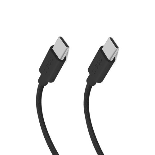 USB-C 60W 1,5 m pinuma kabelis - melns