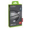 USB-C 60W 1,5 m pinuma kabelis - melns