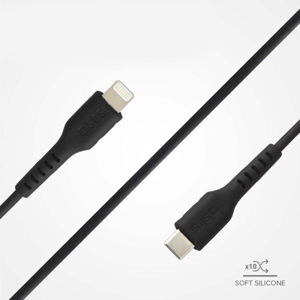 Kabelis USB-C - iPhone Lightning 1m - melns