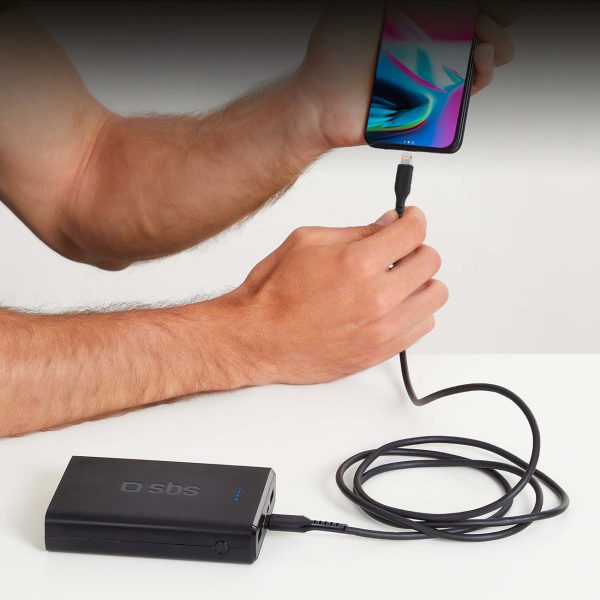 Kabelis USB-C - iPhone Lightning 1m - melns