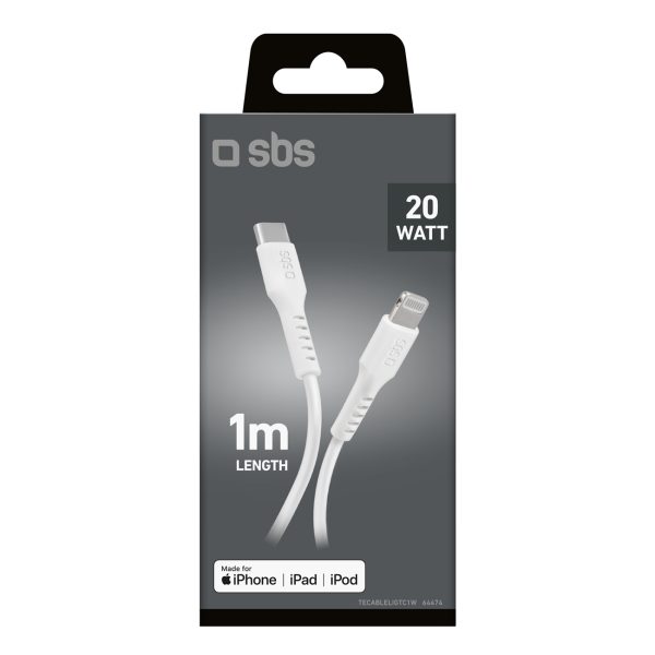 MFi sertificēts USB-C kabelis - iPhone Lightning 1m - balts
