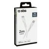 Kabelis USB-C - iPhone Lightning 2m - balts