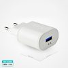 USB-A 10W sienas lādētājs - balts