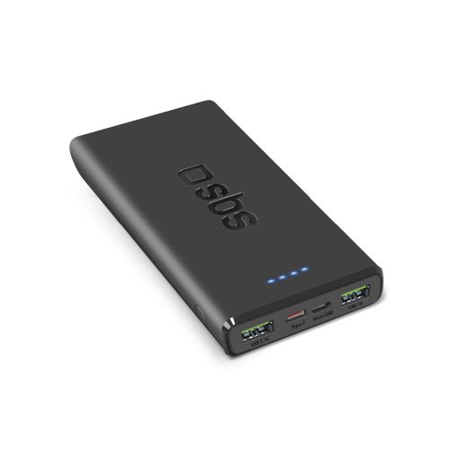 Powerbank 10000 mAh Power Delivery 20W - melns