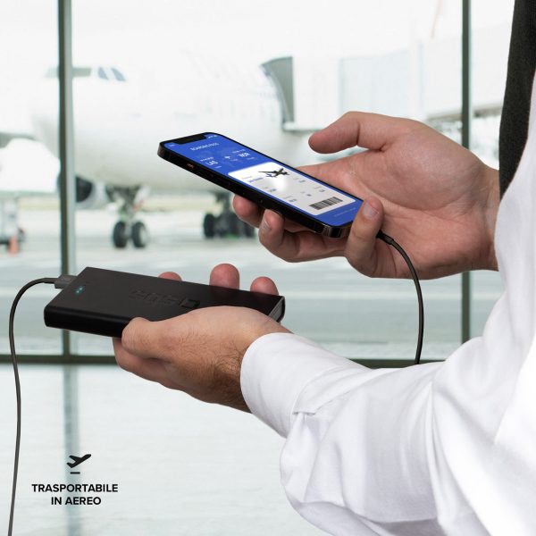 Powerbank 10000 mAh Power Delivery 20W - melns