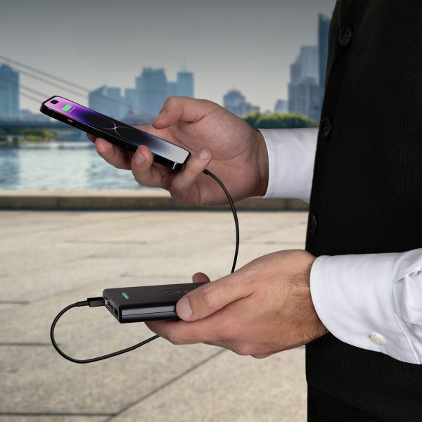 Powerbank 10000 mAh Power Delivery 20W - melns