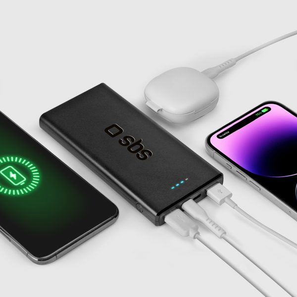 Powerbank 10000 mAh Power Delivery 20W - melns