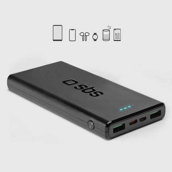Powerbank 10000 mAh Power Delivery 20W - melns