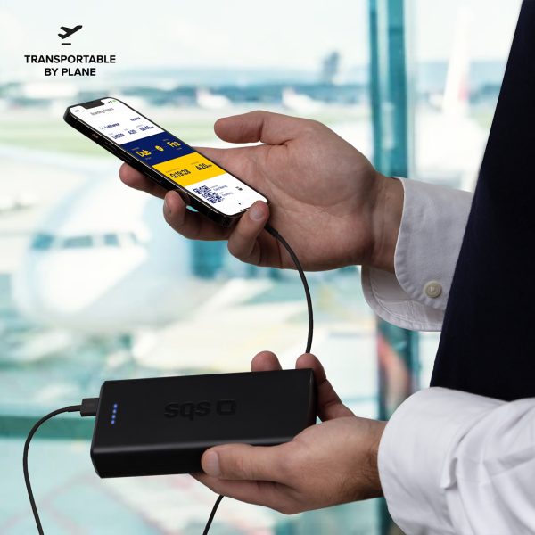 Powerbank 20000 mAh USB-A USB-C - melns