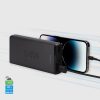 Powerbank 20000 mAh USB-A USB-C - melns