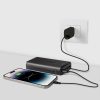 Powerbank 20000 mAh USB-A USB-C - melns