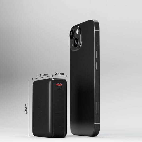 Powerbank 10000 mAh Power Delivery - melns