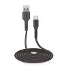 Kabelis USB-A - USB-C 3m - melns